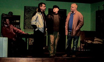 Finishing touches: Joe O'Malley, Tom Navin, Marty Curry and Tony Varley, in rehearsals for St Patrick’s Drama Group’s new show. 