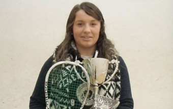 Pictured right: Jennifer Hegarty with the Leinster Junior Open Cup.
