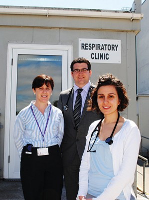 The Cystic Fibrosis Team at Galway University Hospitals, from left: Geraldine Kelly, clinical nurse specialist; Dr Michael O’Mahony, consultant respiratory physician; and Dr Maram Alkhatib, senior house officer. 