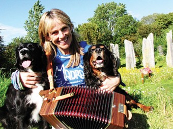 Madra patron Sharon Shannon at the launch of the canine carnival event,
