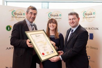Pictured at the recent Repak Awards were: (L-R) Mark Molloy (Galway County Council), Suzanne Cunningham (WEEE Ireland), and Tom Dunworth (Galway County Council).