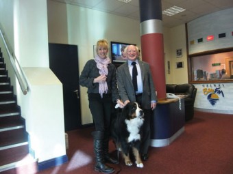 My pedigree chum — President-elect Michael D Higgins with Galway Bay fm's Valerie Hughes, who has helped select the official First Pets of the Higgins administration. Photos courtesy of Valerie Hughes and Una Molloy.