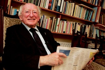 Parting shot — Michael D Higgins pictured at his home in Galway on Tuesday. Photo:-Mike Shaughnessy