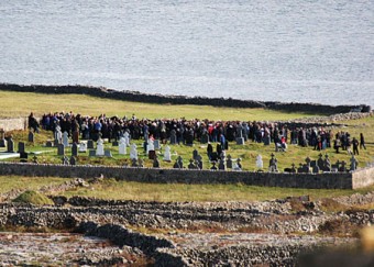 Mr Conneely's funeral on Inis Meain in October. Photo: Hany Marzouk