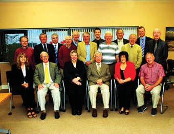 Directors at the St Columba’s Credit Union AGM in 2012.  Standing L to R: Liam Kelly, Padraig O’Callaghan, Terry Flaherty, Richard Noone, Jim Naughton, Henry Diviney, Austin Sammon, Jimmy Murray, Michael Duffy, Pat O’Sullivan, Frank Lohan, Liam Bluett.  Sitting L to R: Eileen Dunleavy, John Lenihan, Edith Coppinger, Paddy O’Donnell, Phil Grealish, Tom O’Connor