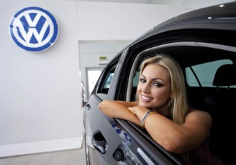 Volkswagen Golf Ambassador Rosanna Davidson is very happy with the new World Car of the Year (2013).
