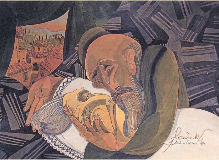 The Pauline Bewick painting used on the cover of Hellkite.