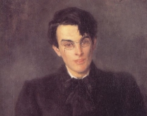 A portrait of William Butler Yeats by John Butler Yeats (1900).