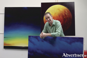 Painter Jim Kavanagh in his Annaghdown studio. Photo by Mike Shaughnessy.