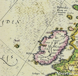 15th century Spanish map showing Hy-Brasil off the coast of Ireland.
