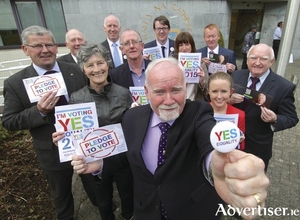 Galway City Councillors and Mayor Donal Lyons supporting YesEquality Campaign ahead of last May&#039;s referendum. Photo:-Mike Shaughnessy.