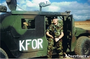 Michael J Whelan serving in Kosovo in 2001 with the Irish Defence Forces.