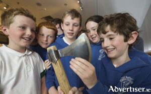Pupils from Scoil Raifteir&iacute;, Castlebar, at the National Museum of Ireland of Country Life, see the new exhibition &#039;The Hoard and the Sword: Echoes of the Vikings in Mayo&#039;. Photo: Keith Heneghan / Phocus.