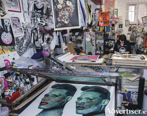 Aida Wilde in her Hackney studio. Photo:- Mark Rigney