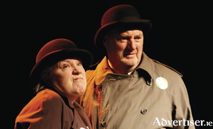 Mary McEvoy and Jon Kenny as The Party Men in John B. Keane&#039;s The Successful TD. Photo:- Tom Lawlor