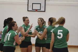 Winning feeling: Mayo have claimed the division two title in the National Volleyball League. 