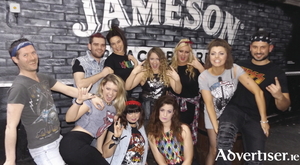 Cast members from Galway Musical Society&#039;s production of Rock Of Ages.