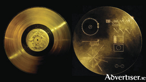 The Voyager Golden Discs which have inspired the Galway Arts Centre exhibition at GIAF 17.