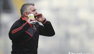 Passing on instructions: Stephen Rochford is ready to take on the challenge of beating Dublin on Sunday. Photo: Sportsfile 