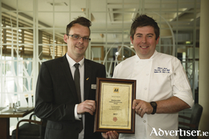 Head chef Adrian Bane with general manager, Andrew Drysdale.