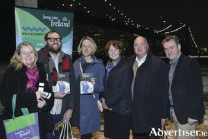 The Galway International Arts Festival was highlighted in Brooklyn, New York, at an event hosted by Tourism Ireland. Pictured (LtoR): Ruth Moran, Tourism Ireland; Nicholas DeRenzo, Hemispheres (United Airlines inflight magazine); Cat Jordan, Travelzoo; Alison Metcalfe, Tourism Ireland; Jim Higgins, United Stations Radio Networks; and John Crumlish, Galway International Arts Festival. Photo:- James Higgins