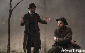 Marty Rea as Vladimir and Aaron Monaghan as Estragon  in Druid&rsquo;s production of Waiting for Godot by Samuel Beckett directed by Garry Hynes. Photo Matthew Thompson