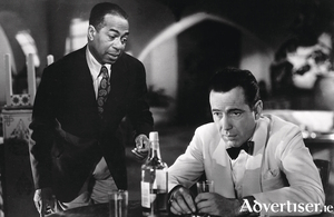 Dooley Wilson (Sam) and Humphrey Bogart (Rick) in Casablanca.