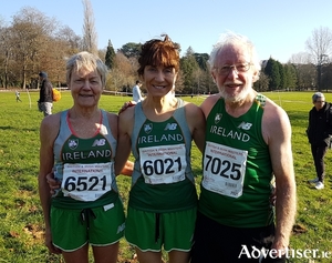Mags Glavey, Pauline Moran and Tom Hunt represented Ireland last weekend. 