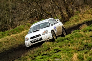 Sean McHugh and Kathleen Kennedy in action in the Galway International Rally. Photo: Alan Maguire. 