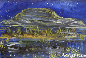 Starry Starry Night In The Burren, oil on board, by Joseph Quilty.
