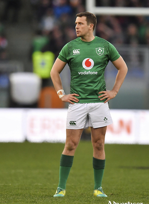 24 February 2019; Jack Carty of Ireland during the Guinness Six Nations Rugby Championship match between Italy and Ireland at the Stadio Olimpico in Rome, Italy. Photo by Brendan Moran/Sportsfile