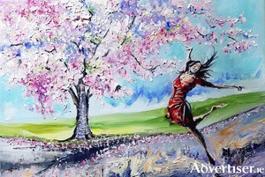 The Dance Of The Cherry Trees (above) and Growing Together 9below) by Jim McKee. both paintings will feature in his new exhibition.