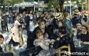 Auguste Renoir&#039;s marvellous Dance at Le Moulin de la Galette - a painting of well to do people enjoying themselves. It was also used for the cover of Rod Stewart&#039;s 1976 album, A Night On The Town.