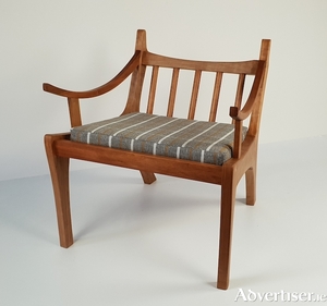 Chair in cherry by Kay Woodcock, winner of the James and Mary Ellis Excellence in Making Award for 2019.