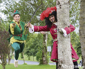 Cora Totman as Peter Pan and Keith Hanley as Captain Hook star in Twin Productions Peter Pan The Musical which will run in the Town Hall Theatre for August 21 - 25 for seven shows. 
Photo:-Mike Shaughnessy