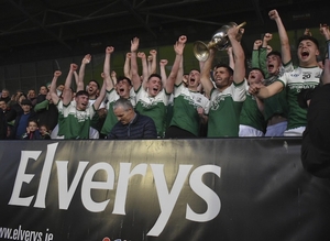 On the up: The Neale celebrate winning the Mayo Intermediate championship. Photo: Mayo GAA 