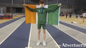 Conor Hoade of GCH who produced an oustanding performance for Ireland at the Schools International Combined Events last weekend.