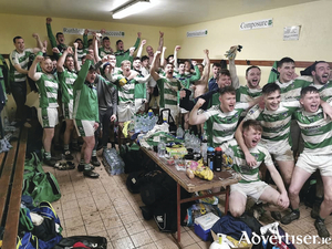 Well deserved celebrations after Oughterard upset the odds to defeat Kerry side Templenoe to advance to the All Ireland Intermediate Club Football final in Croke Park on January 25. 