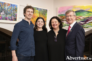 Michael Niland, Eileen Keane, Celestine Rowland, and David Niland at the opening of Eileen&#039;s new exhibition.