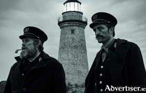 William Defoe and Robert Pattinson in The Lighthouse.