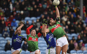 Up in the air: Aidan O&#039;Shea battles for the ball against Kerry. Photo: Sportsfile 