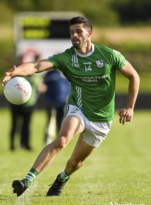 Eyes on the ball and the prize: The Neale&#039;s Aidan O&#039;Sullivan will be looking to help his side into the last eight of the Mayo GAA Senior Football Championship. Photo: Sportsfile. 