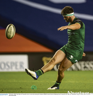 Tom Daly added kicking to his repertoire, in Connacht win over Edinburgh. Photo: Paul Devlin/Sportsfile