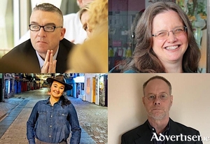 Americans living in Galway (clockwise from top left): Larry Donnelly; Susan Millar Du Mars; Richard Kimball; and Claire Van Valkenburg.