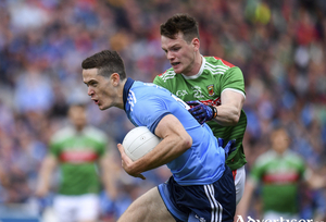 Getting to grips: Mayo will have to get to grips early with key Dublin players like Brian Fenton. Photo: Sportsfile 