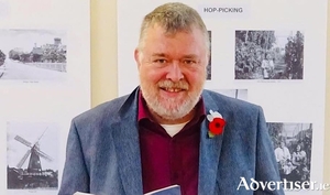Galway author Jake Arden at the 2018 Kent village War and Peace Remembrance event.