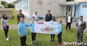 Col&aacute;iste Muire M&aacute;thair (formed by the amalgamation of Our Lady&#039;s College and St Mary&#039;s College)has been designated a National School of Sanctuary by Places of Sanctuary Ireland and the NUI Galway Access Centre. Pictured at the announcement at Scoil Bhride, also a designated National School of Sanctuary, before the amalgamation were, from left, Geraldine Fahy, home school liaison officer; Mike Hannelly, teacher; Frank Keane, principal, Scoil Bhr&iacute;de  National School; Cliona N&iacute;Neill, principal of Our Lady&#039;s College; Imelda Byrne, head of the Access Centre; Owen Ward, Traveller education officer and formerSchools of Sanctuary coordinator; and students from Scoil Bhr&iacute;de National School. The NUI Galway Schools of Sanctuary programme is an outreach component of the NUI Galway University of Sanctuary initiative and NUI Galway&rsquo;s Access Centre. Universities and Schools of Sanctuary promote the welcoming of refugees, asylum seekers, Irish Travellers, and migrant groups into educational communities in meaningful ways. A School of Sanctuary is a school that is committed to creating a safe, welcoming, and inclusive environment that benefits everybody, including anyone in its community who is seeking sanctuary. Promoting and celebrating cultural diversity as well as promoting pathways into higher education is a core element of the programme. Photo: Aengus McMahon.