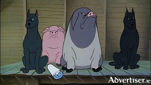 Images from the Halas and Batchelor animated film, Animal Farm (1954).