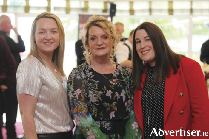Festival Director, Regina Bushell is pictured with her daughter Deirdre Frampton Bushell daughter-in-law, Tracey Frampton, during the RTE All Ireland Drama Festival opening ceremony in the Hodsonn Bay Hotel, Athlone