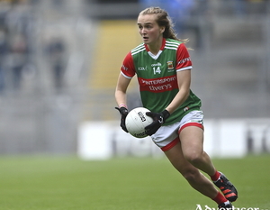 Four points for Shauna: Shauna Howley hit four points for Mayo but Galway were able to see them off to claim the Connacht title. Photo: Sportsfile. 